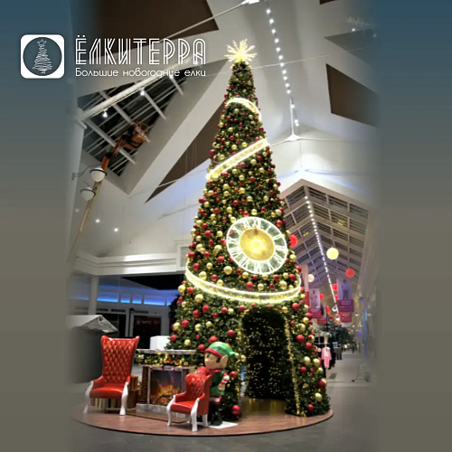 Русская елка с аркой искусственная уличная елка 6 метров